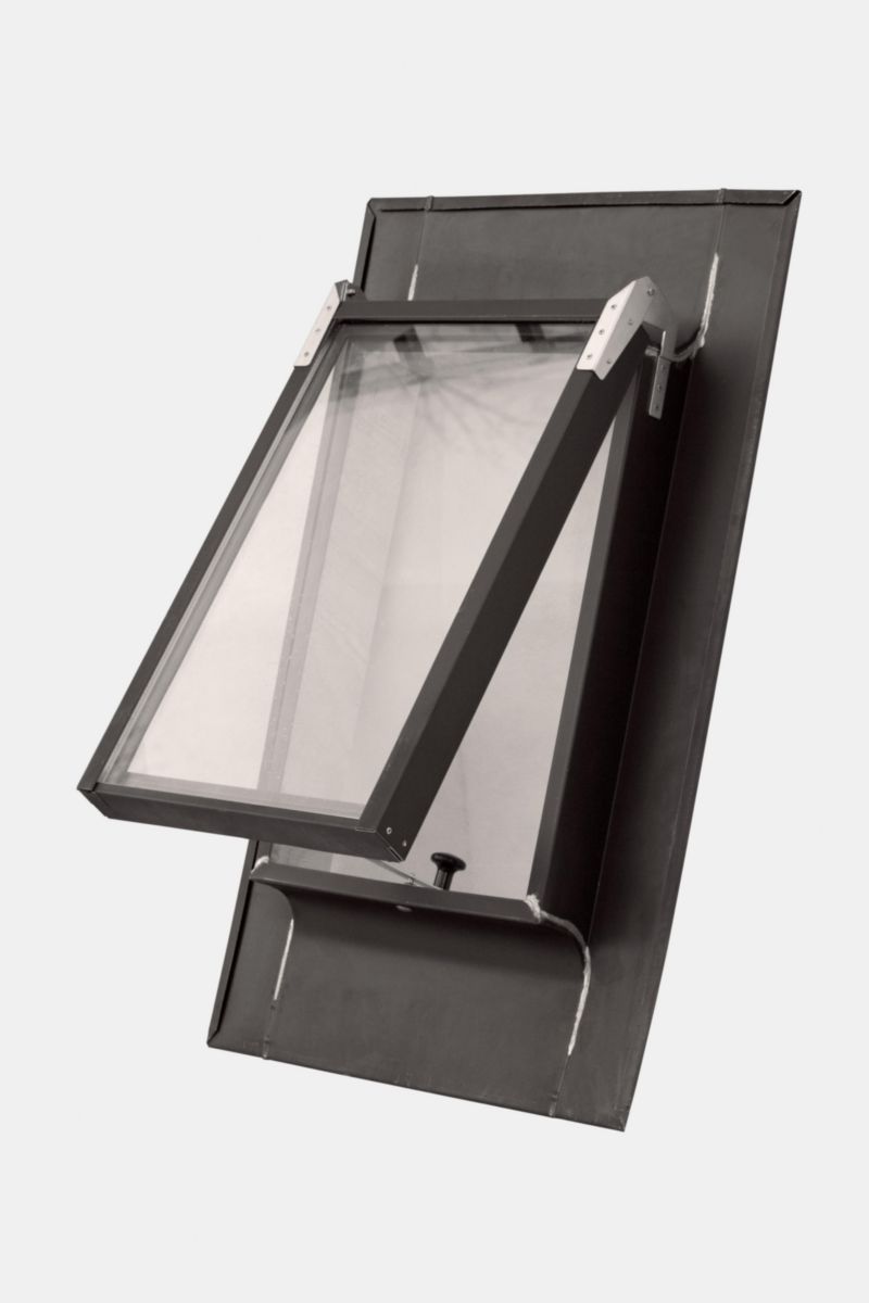 Châssis tabatière à double vitrage anthrazinc ouvrant 61x41 cm