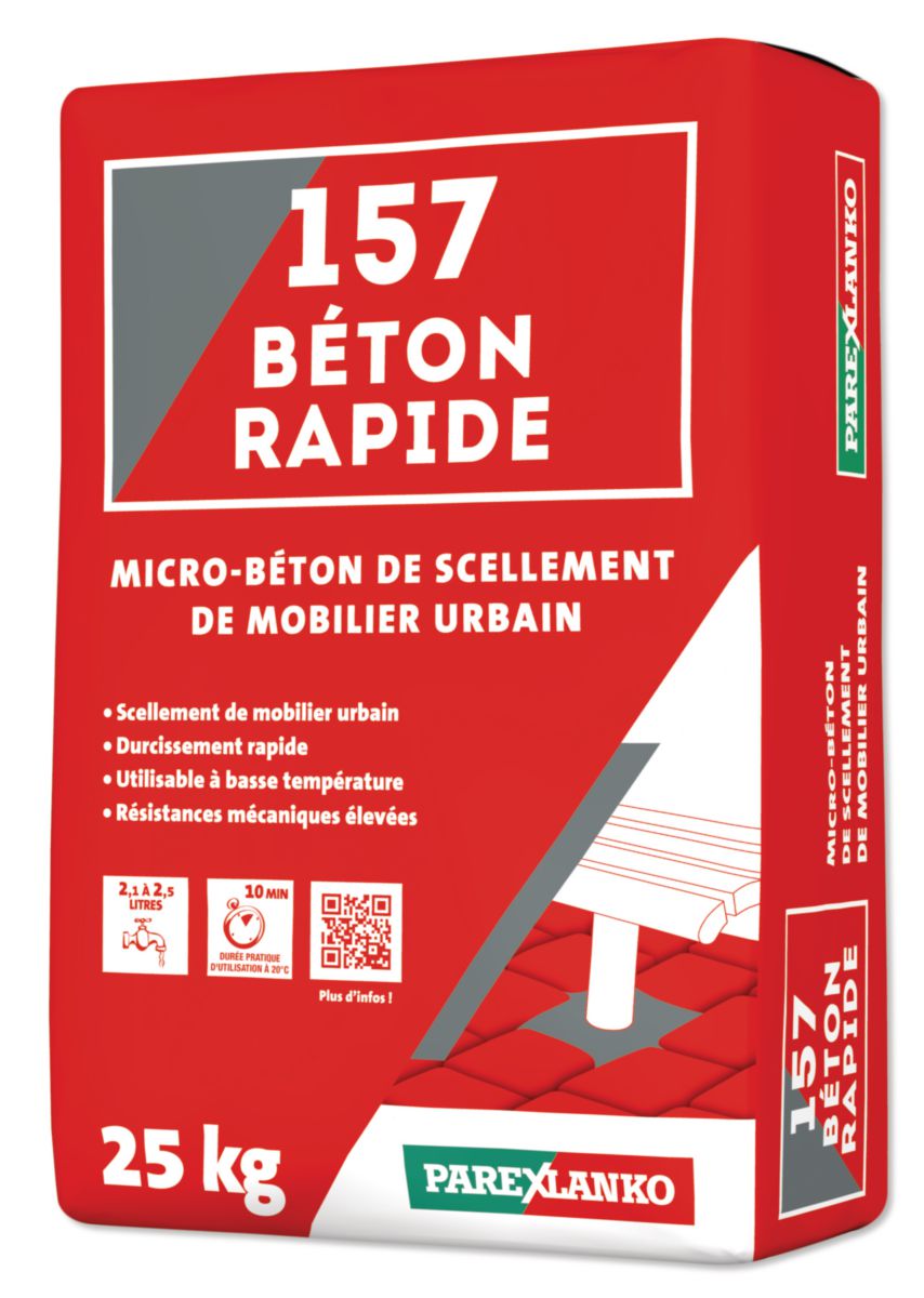 Mortier de scellement 157 Beton Rapide sac de 25 kg PAREXLANKO