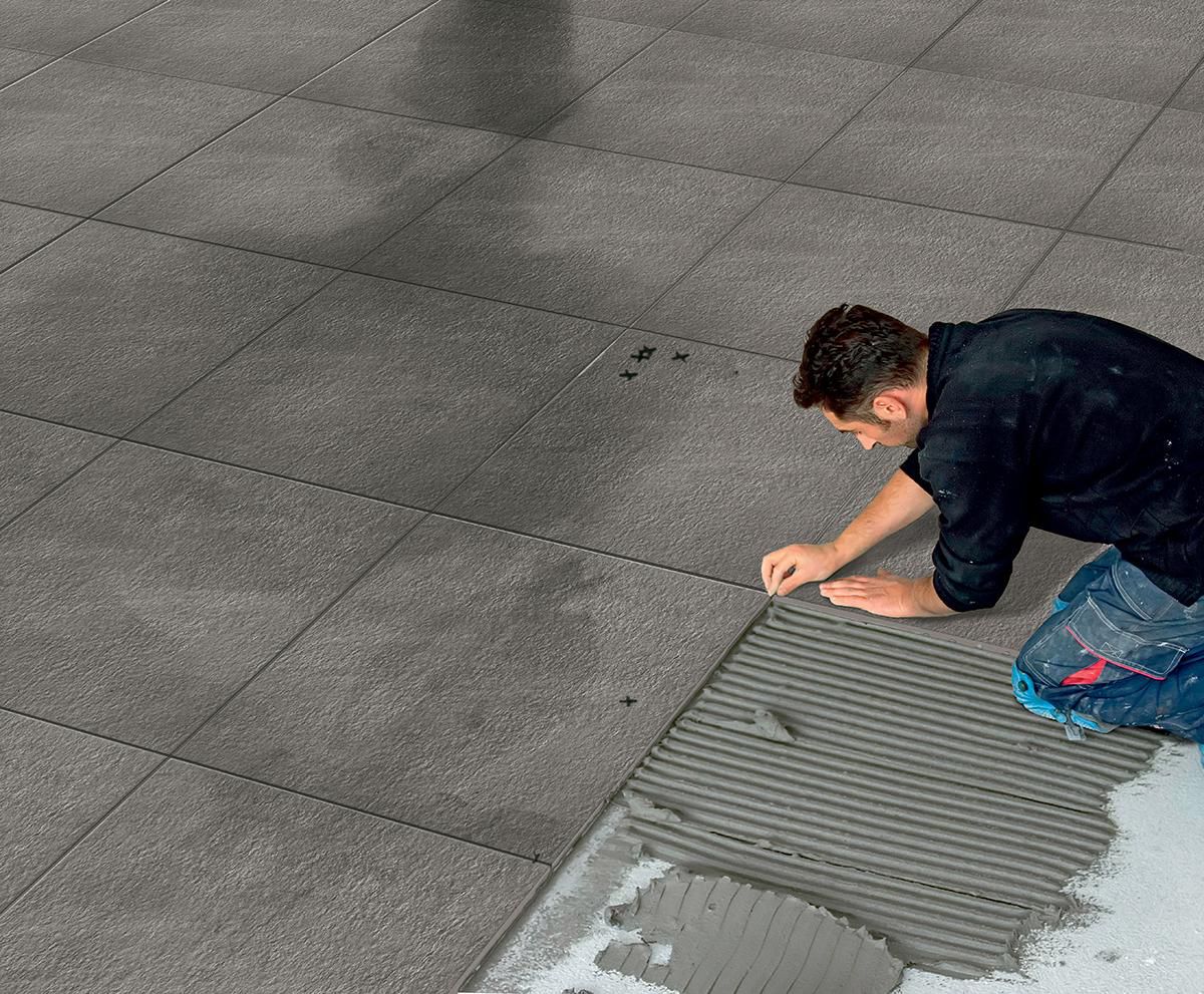 Carrelage extérieur grès cérame antidérapant Milano City - antracite rectifié - 60x60 cm - ép. 20 mm