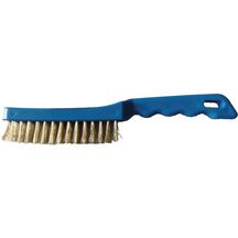 Brosse laiton 4 rangs avec manche PVC bleu Novipro Brosse laiton 4 rangs avec manche PVC bleu Novipro