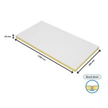 Dalle plafond acoustique Ekla bords droits A 600x1200x20mm blanc