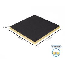Dalle plafond couleur Color-All bords droits A nouveau voile 600x600x20mm charcoal