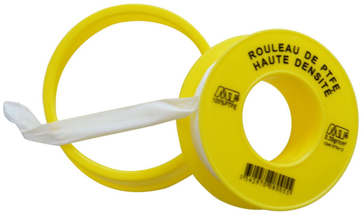 Rouleau d'étanchéité téflon ép. 0,075 mm 12 m x 12 mm NOYON