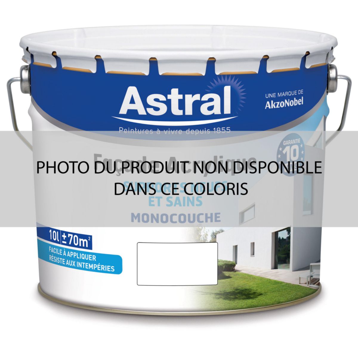 Peinture monocouche Façade Acrylique base medium pot de 10 l - ASTRAL