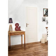 Bloc-porte CLERMONT postformé alvéolaire prépeint 204x83cm droit P à recouvrement - huisserie de 88 résineux avec joint - serrure clé L axe à 50mm - emballé