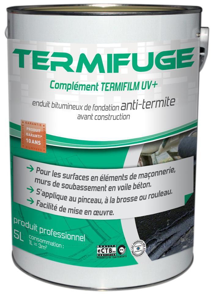 Enduit d'imperméabilisation antitermites des murs de fondations