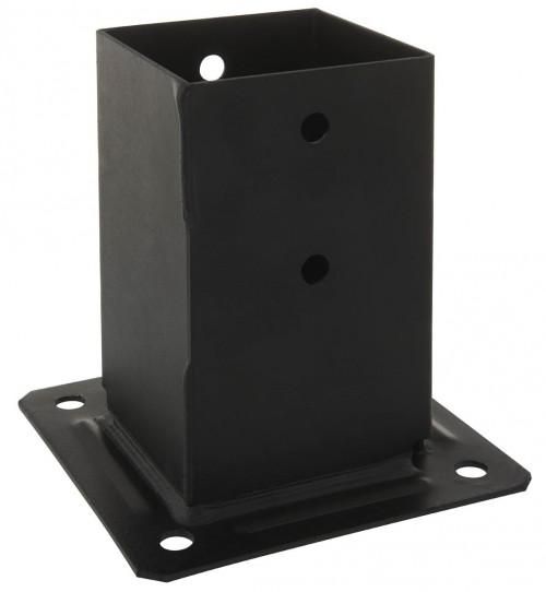 Pied de poteau de jardin à boulonner noir 71x71 mm 150 mm