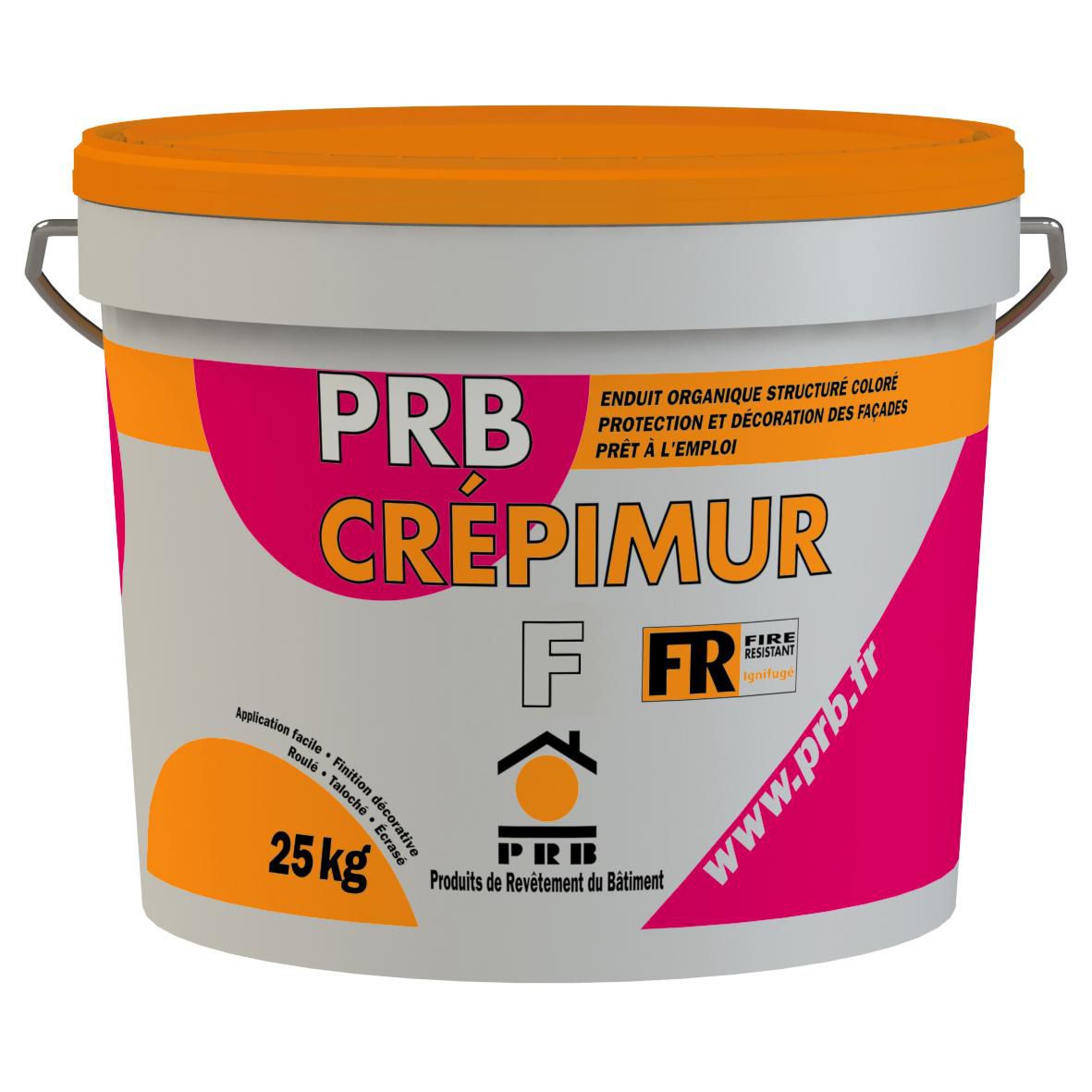 Enduit plastique CREPIMUR F blanc seau de 25kg - PRB