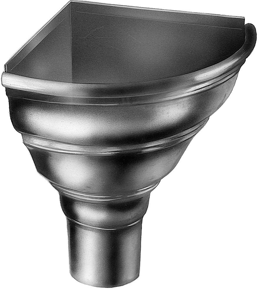 Cuvette 1/2 ronde angle diamètre 80 QUARTZZINC 220007142 VMZINC