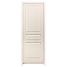 Bloc-porte thermique à recouvrement Clermont - prépeint - huisserie H72 - serrure 3 pts - poussant droit - 204x83 cm