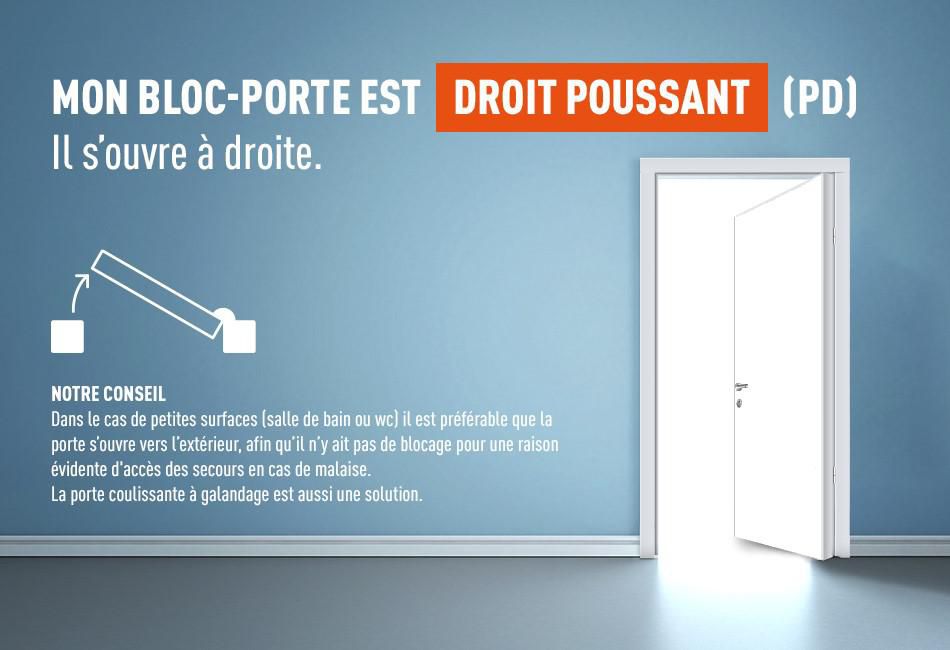 Bloc-porte CLERMONT postformé alvéolaire prépeint 204x83cm droit P à recouvrement - huisserie de 88 résineux avec joint - serrure clé L axe à 50mm - emballé