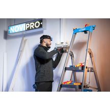 Marchepied 3 marches - aluminium - 127x72x46 cm