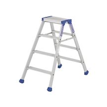 Marchepied double Platinium 4 marches - aluminium - H. 88 cm - l. à la base 53 cm