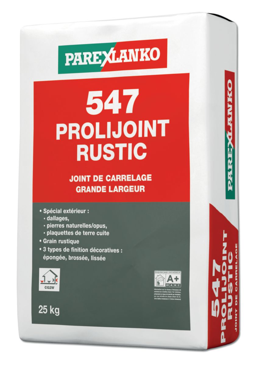 Joint carrelage rustique Prolijoint Rustic 547 sac de 25kg ton pierre Réf. L547PIER25 PAREXLANKO