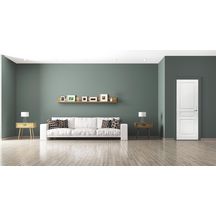 Bloc-porte CLERMONT postformé alvéolaire prépeint 204x83cm droit P à recouvrement - huisserie de 88 résineux avec joint - serrure clé L axe à 50mm - emballé
