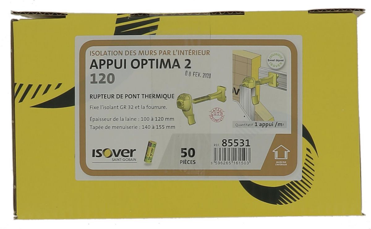Appui intermédiaire Optima 2 pour isolation sous ossature métallique ...