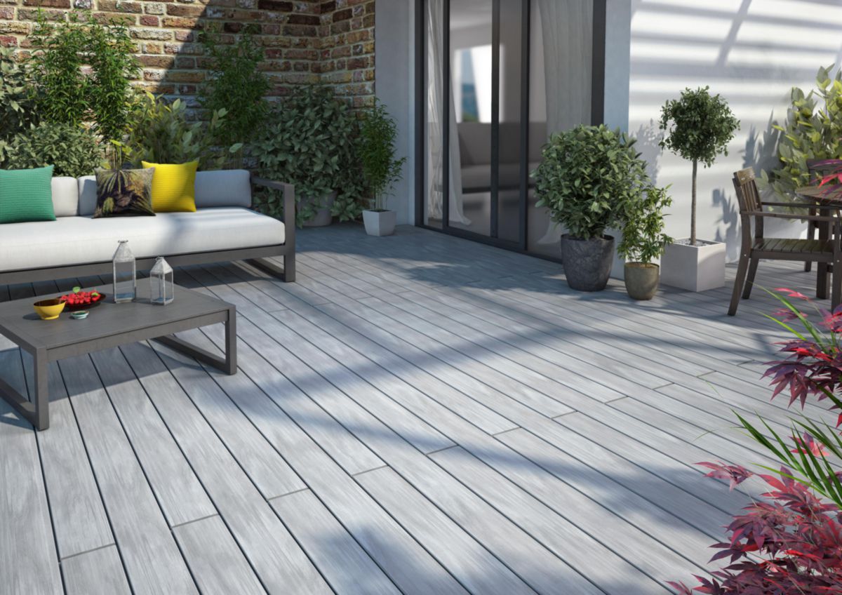 Lame De Terrasse Atmosphere Bois Composite Gris Ushuaia 23x138x4000 Mm Silvadec