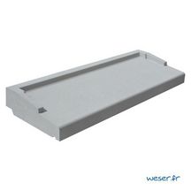 Appui de fenêtre nez arrondi gris largeur 35 cm longueur totale 50 cm Réf. APNA3550G