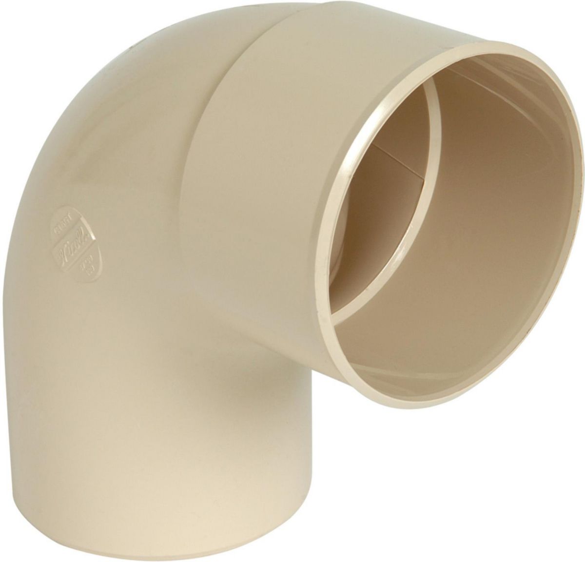 Coude mâlefemelle 87°30 pour descente de gouttière TD100 UCT8GTS PVC sable Ø 100 mm NICOLL