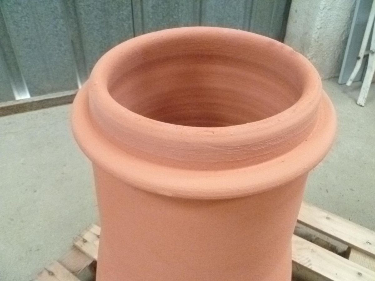 Prix Mitre De Cheminée En Terre Cuite Mitre avec collerette 20x20x33 cm terre cuite - JAMET POTERIE