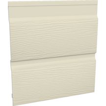 Bardage clin double massif Fortex PVC structuré crème épaisseur 6mm largeur utile 300mm longueur 5m Réf: FCD300EPG