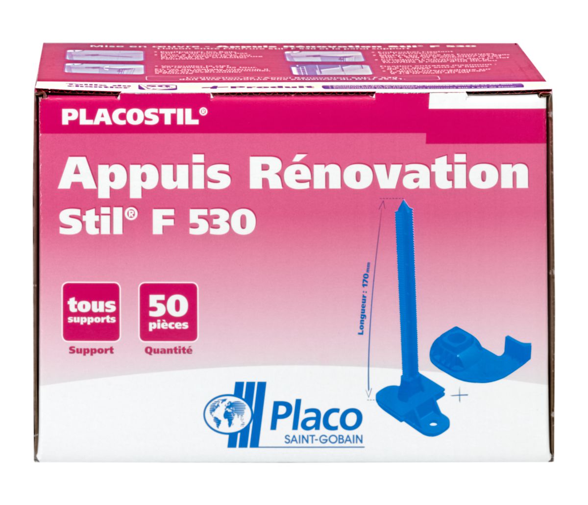 Appui Rénovation Stil F 530 - boîte de 50 pcs - PLACO