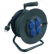 Enrouleur professionnel de chantier Novipro HO7RNF 40m 3Gx1,5mm 4 prise 2P+T a/couvercle disjonct