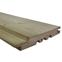 Bardage clin sapin blanc du Nord Preserve - profil St Louis - traité classe 3 vert - L. 4,2 m - 18x132 mm