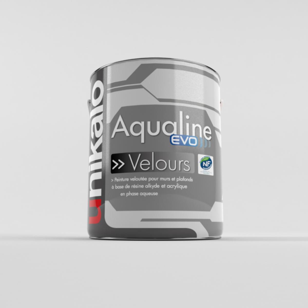 Peinture Aqualine velours Evo base D 3L, réf. 20141266 - UNIKALO