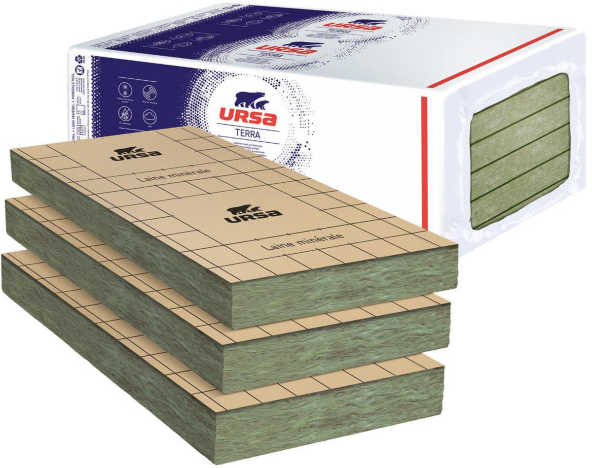 Panneau Laine De Verre Semi Rigide Revetu Kraft Prk 38 Ep 150 Mm R 4 M K W Lambda 38 Ursa