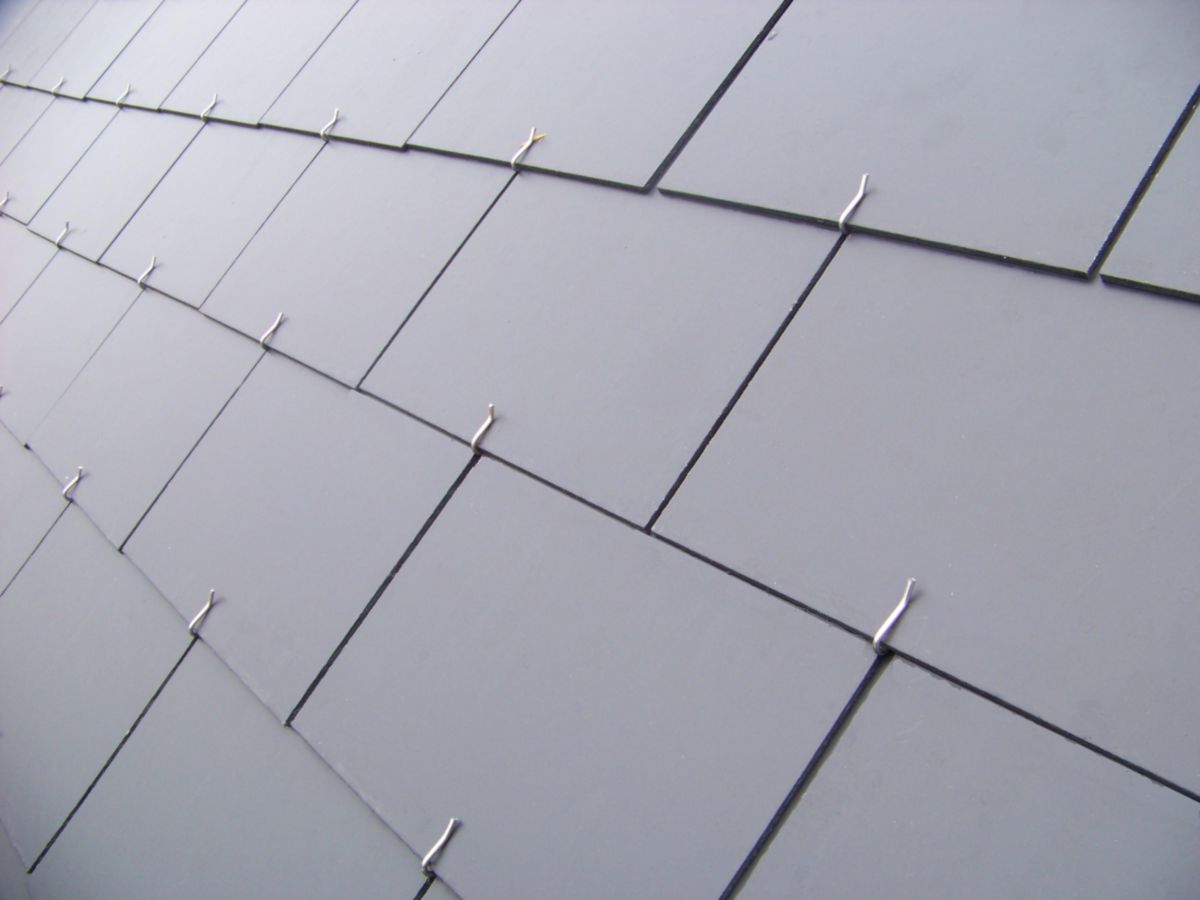 Ardoise Tegral rectangulaire fibresciment lisse noir 40x24 cm