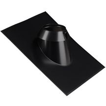 Solin pour toiture ardoise THERMINOX TI , pente 30 à 45°, diamètre 150 mm , noir mat (RAL 9019) Réf. 20150074/9019