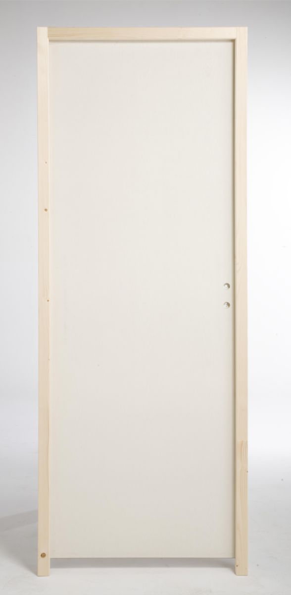 Bloc porte plane âme pleine rive droite prépeint 204 x 93 cm droit P ...