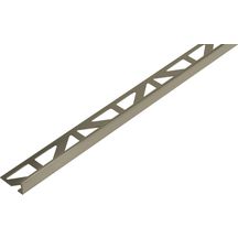 Profilé de finition chant droit Durosol - aluminium anodisé - ton titane - H. 12,5 mm - L. 2,5 m