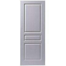 Porte CLERMONT postformée alvéolaire coulissante prépeinte 204x83cm usinage rainure basse + mortaise têtière + trou poignée cuvette + tire doigts emballée