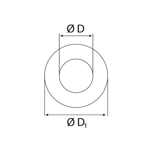 Rosace de finition THERMINOX TI , diamètre 150 mm , noir mat (RAL 9019) Réf. 20150047/9019