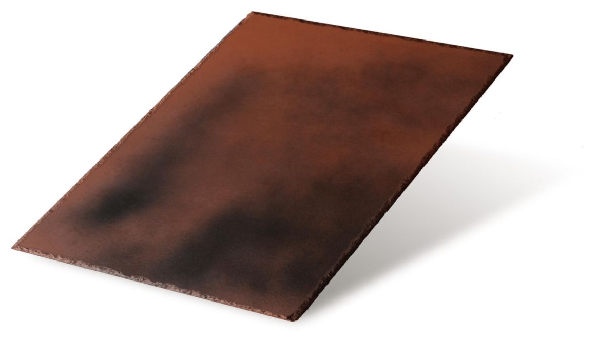 Ardoise fibresciment lisse Pommay Eternit flammée 40x24 cm CEDRAL