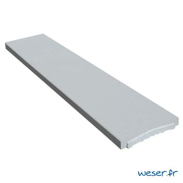 Chaperon de mur plat Optipose - gris - 99x25x4 cm